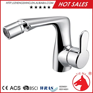 simple style hot and cold bidet faucet with ceramic valve and chrome plated