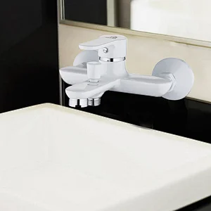 Super quality durable white bathtub mixer