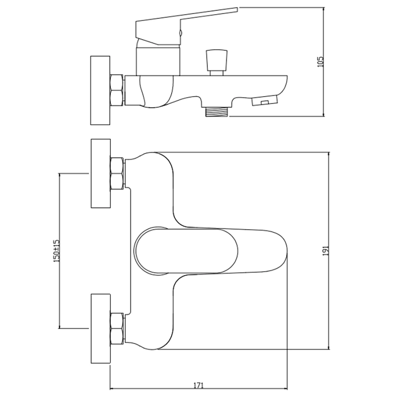 single handle wall mount faucet