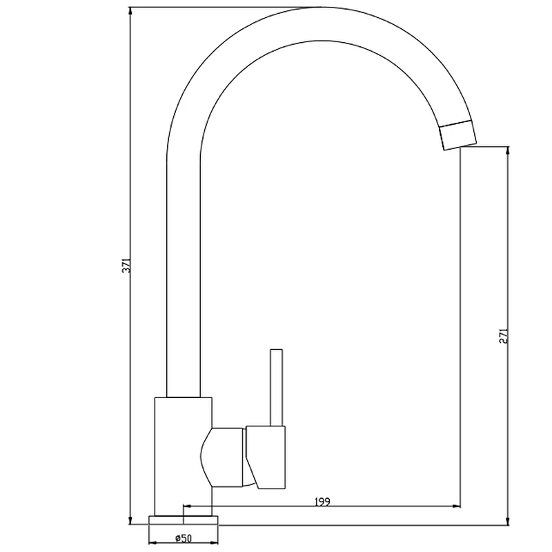 Wholesale single lever deck mounted swivel spout sink tap, kitchen sink faucet