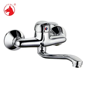 Hot sale economical Europe design sink wall single handle Brass faucet kitchen wall mixer