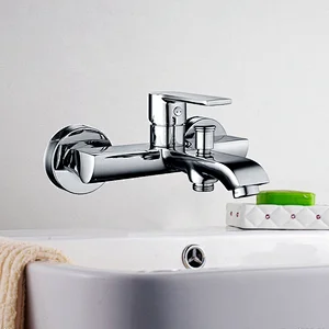 Bathroom double diverter hot cold water bath shower mixer