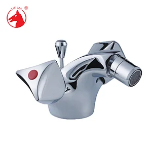 Promotion double handles copper toilet WC bidet faucet tap