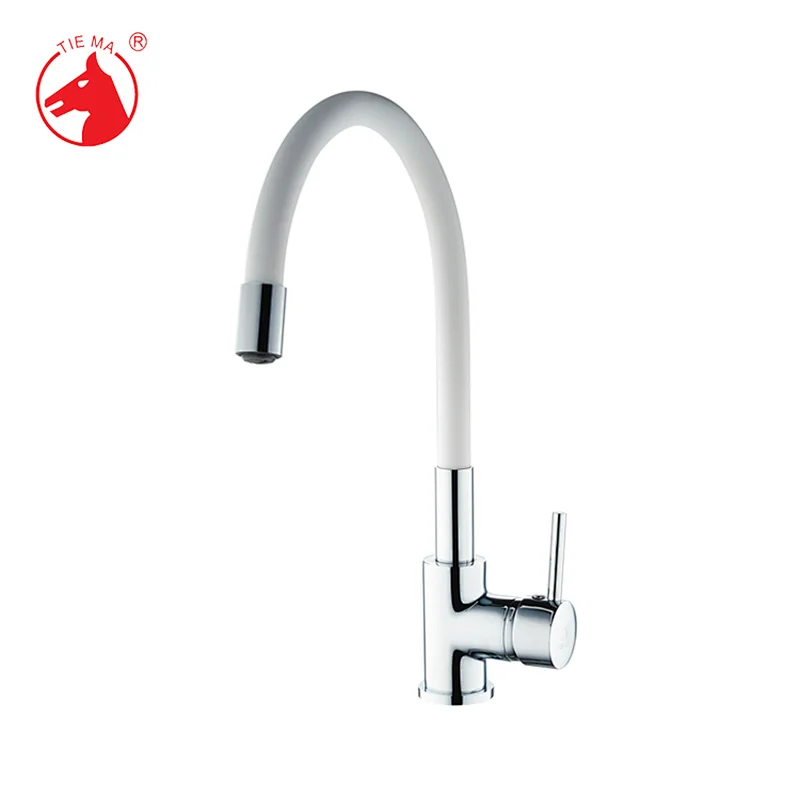 Hot sale white paint single handle kitchen sinks faucet