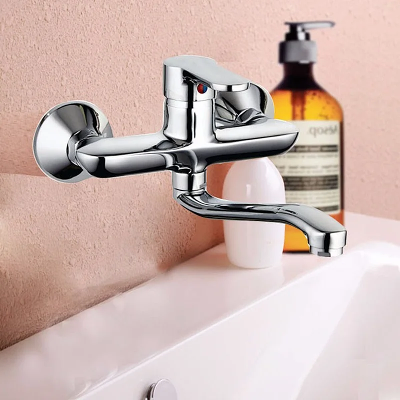 New product design sanitary ware brass hot cold double kitchen water tap