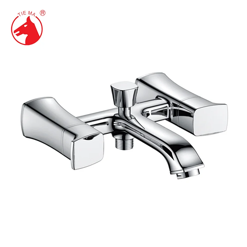 Online wholesale square luxury brass bathtub faucet mixer