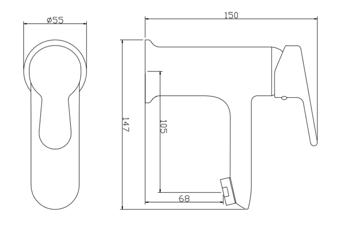 deck mounted bath shower mixer