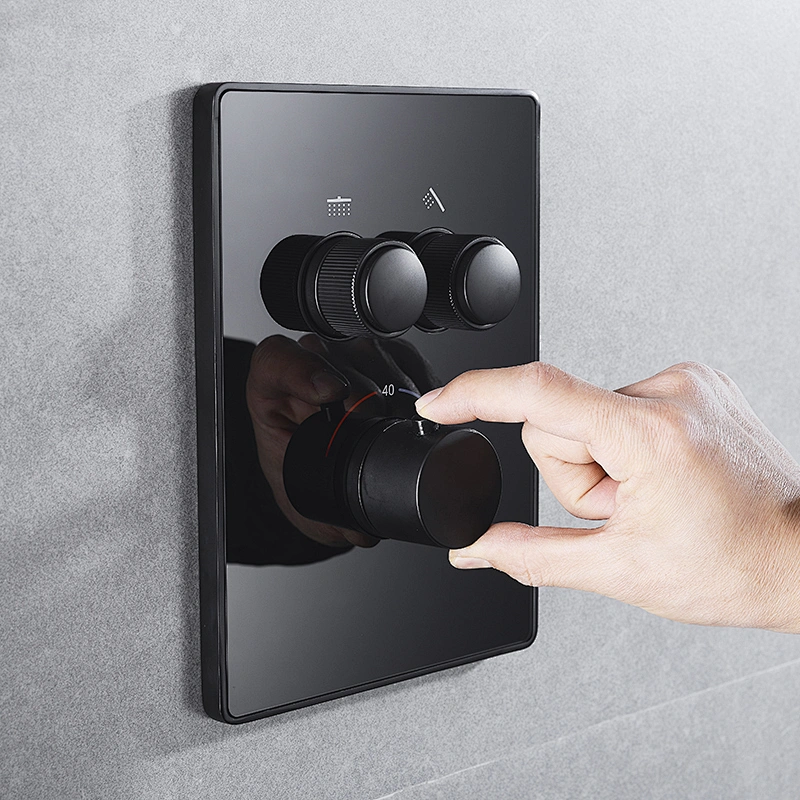 black tap and shower set