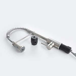 single lever kitchen tap with pull out spray