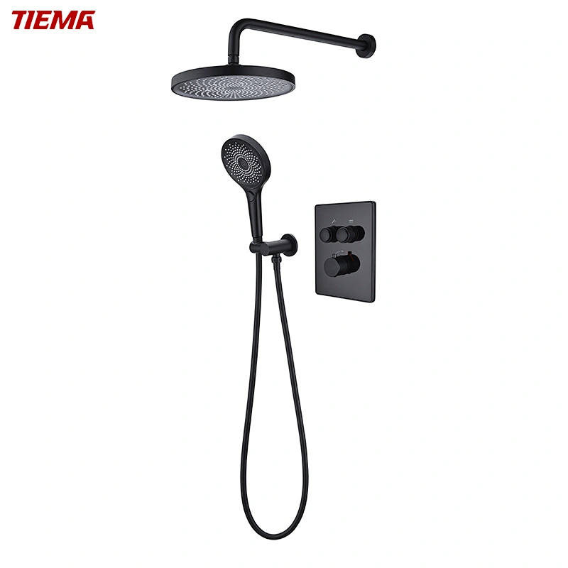 black shower mixer set