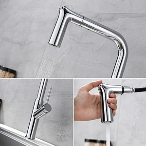kitchen faucet single handle pull out