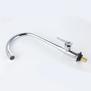 chrome single cold water kitchen faucet