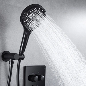black shower mixer set