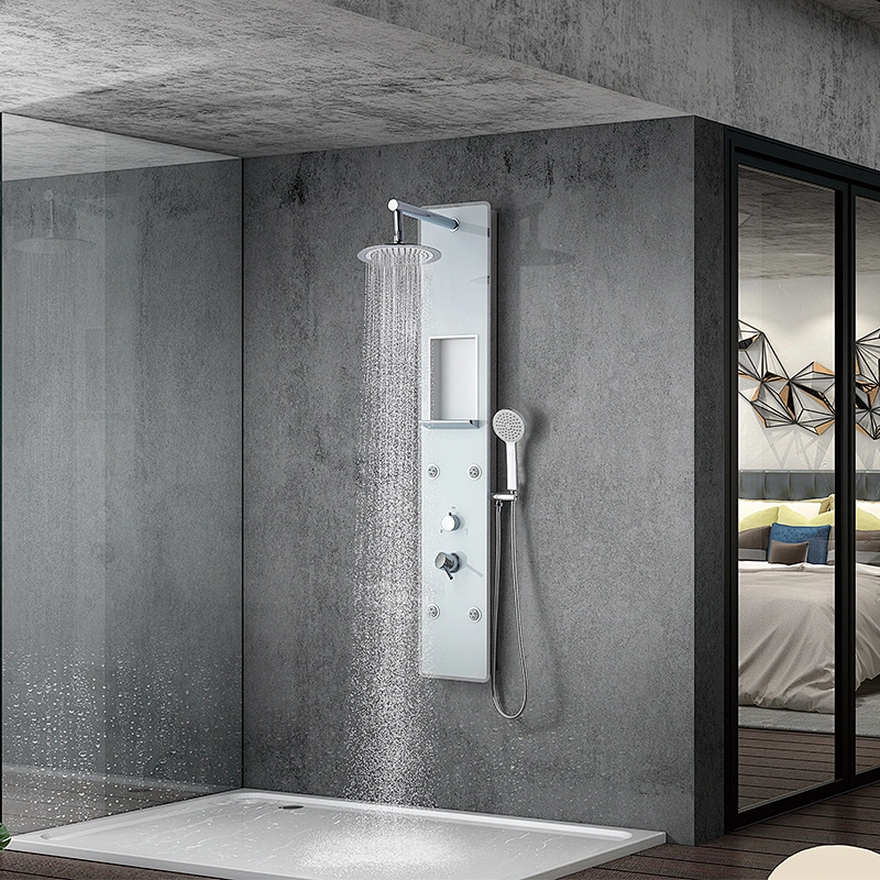 shower column with hand attachment
