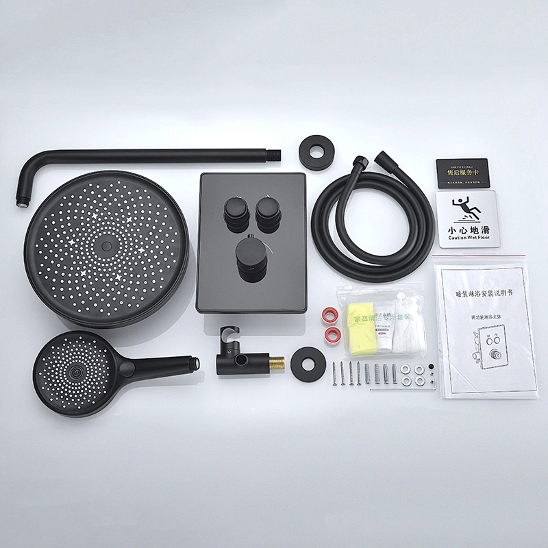 shower head set black