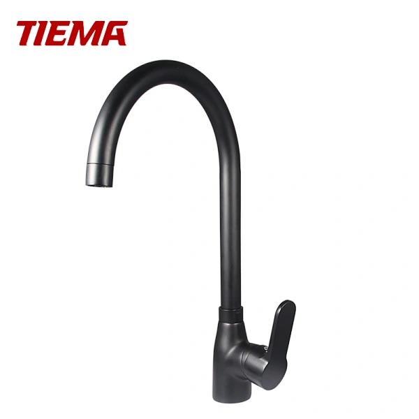 black stainless kitchen faucet