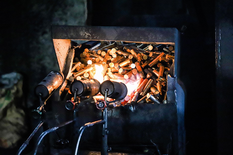 Melting copper