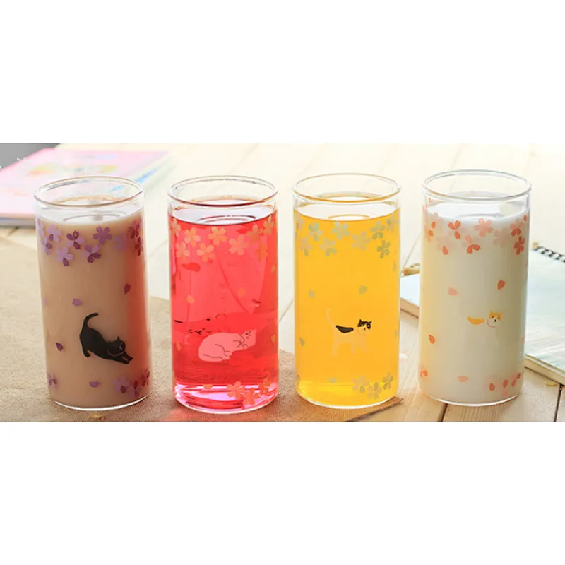 Cute Glass Korea Creative Cup, Korean Cute Glass Drink