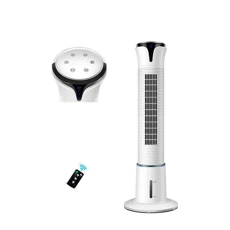 Summer season cooling and humidifying air cooler remote control tower fan with 5L water tank
