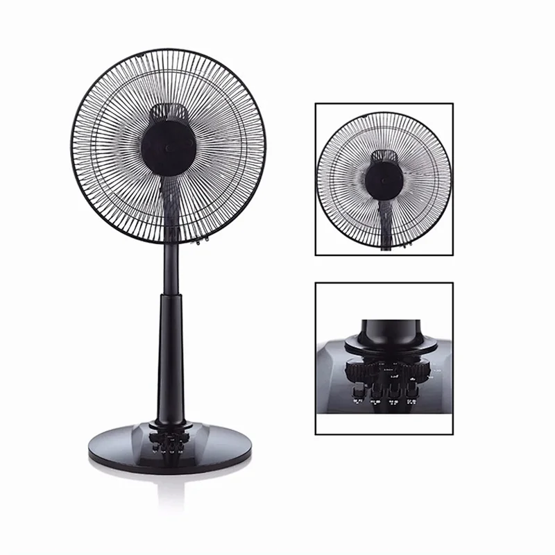Look up and down rechargeable floor standing fan height adjustable stand fan with control