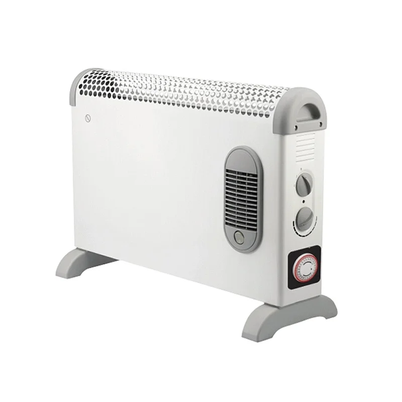 Electric convector heater with timer and turbo fan
