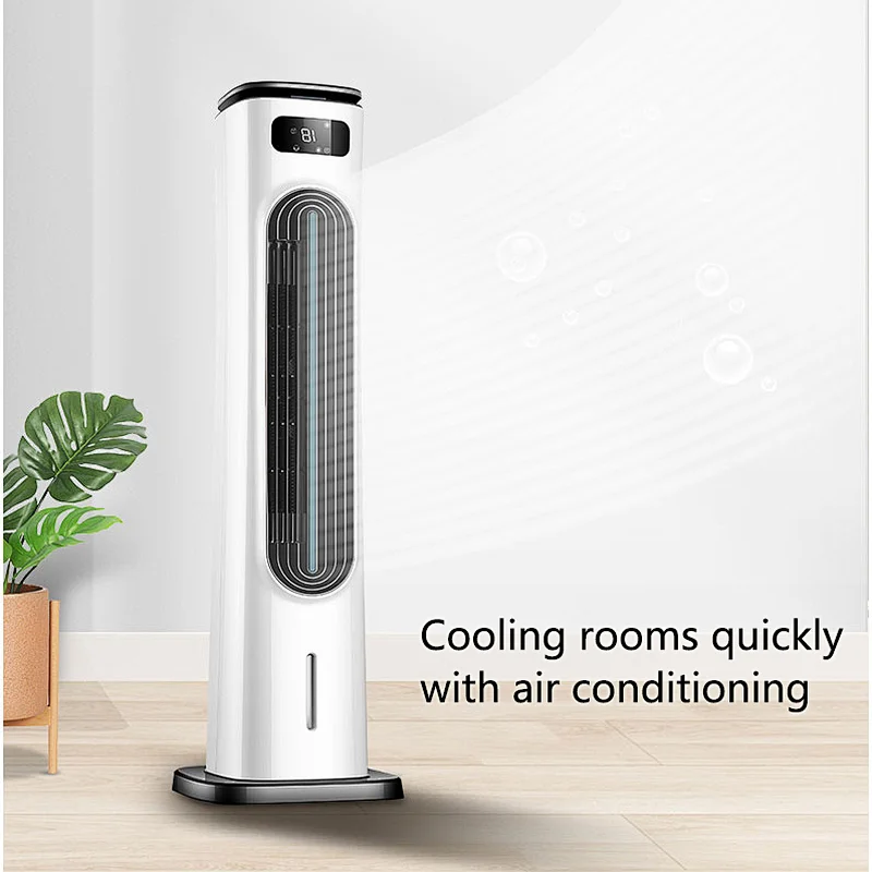 Portable Air Cooling Fan Bladeless High Speed Low Power Electric Stand Fan with Double 5L Water Tank