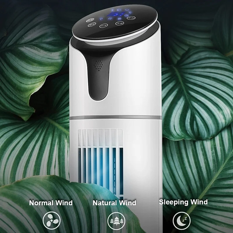 China 3 Speed Home Remote Control Electric Bladeless Tower Fan with LED Display And Wide Angle Oscillating Function