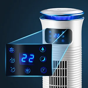 3 Speed Levels & 4 Breeze Models Cooling And Humidifying Remote Oscillating Tower Fan with 5L LED Display