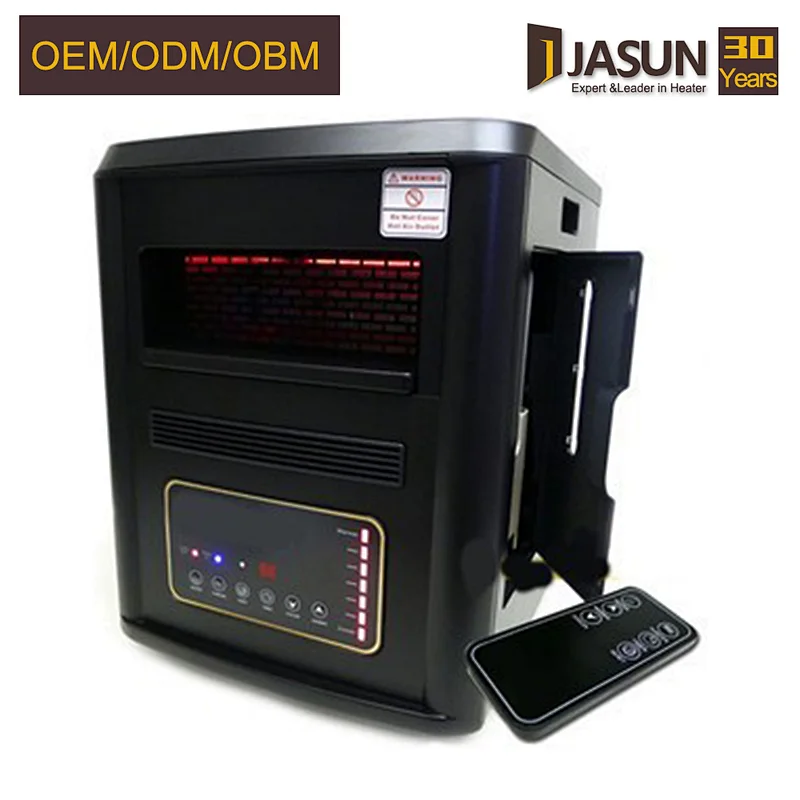 Freestanding 1500w Wooden Cabinet Quartz Infrared Space Heater