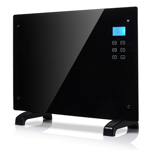 1500W Free Standing/mounted 2 Heat Settings Tempered Glass Panel Heater with Sensor