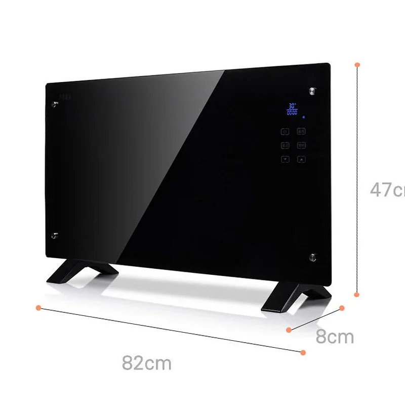 Freestanding 1000W/2000W electric infrared wall panel convector heater with LCD touch control