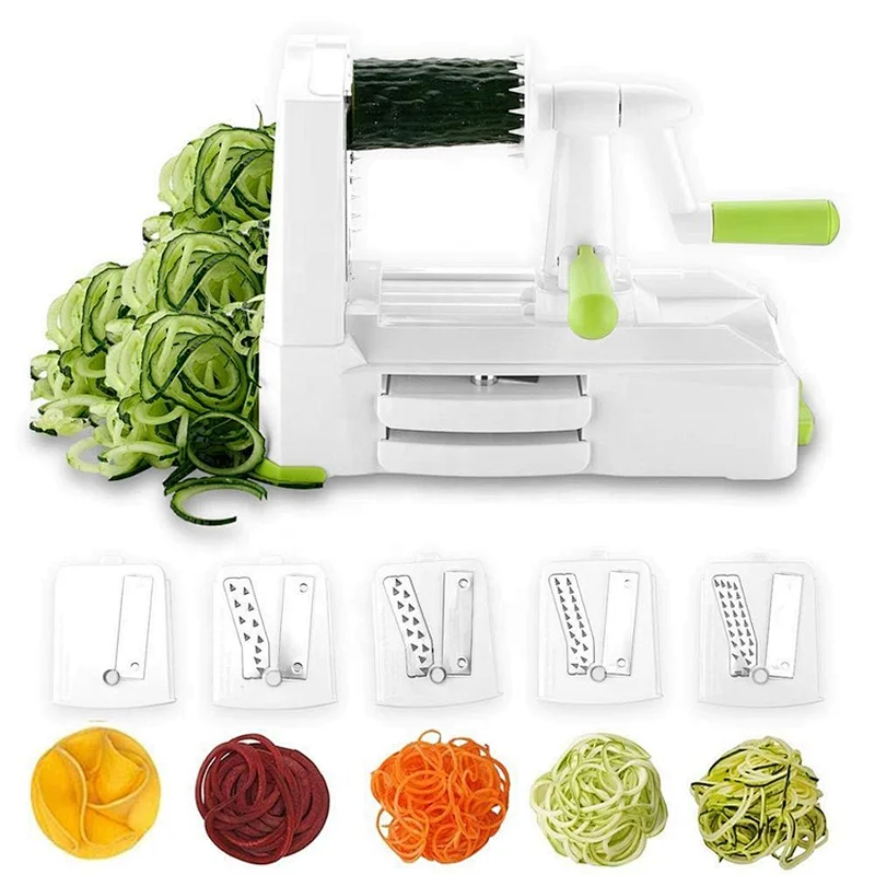 Handheld food processor manual food chopper blender vegetable grater slicer
