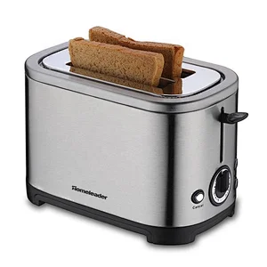 Automatic stainless steel electric double-slot toaster for home office use
