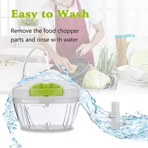 JASUN Manual Food Chopper  2 Cup Handheld Food Processor  Hand-Powered Food Chopper Mincer/stocked in USA