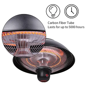 1500W single halogen carbon fiber tube light outdoor infrared patio electric ceiling heater