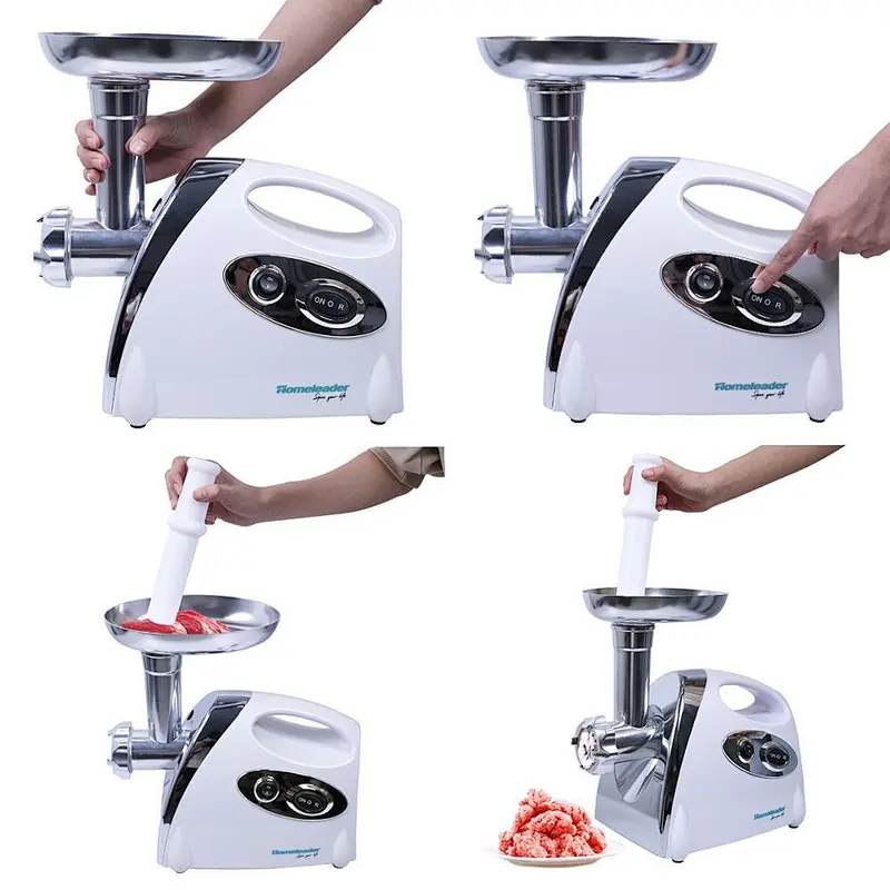 K18-020 800w electric stainless steel sausage maker meat grinder with 3 grinding plates