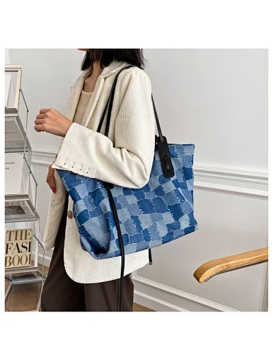 patch handbag ladies canvas tote handbag