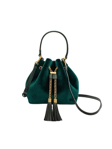 velvet drawstring female handbags