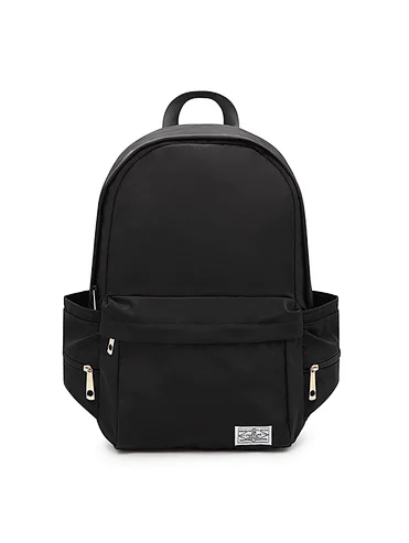 Japan Hot Sale Simple Design Black Polyester Casual Travelling Backpack