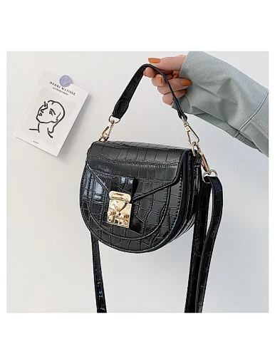 round bag leather crossbody bag