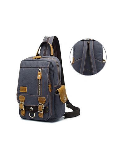 multifunctional mini back bag canvas mens chest pack fits tablet shoulder square crossbody messenger bags for men