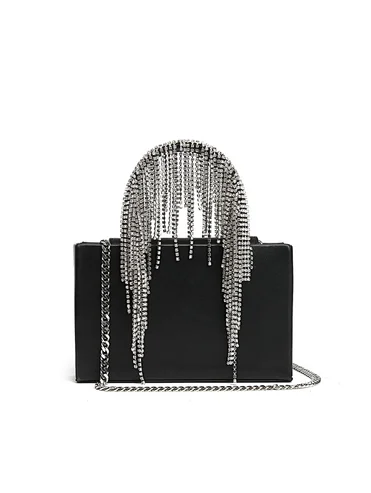 diamonds handle tassel handbag events dress tas pesta luxury bag