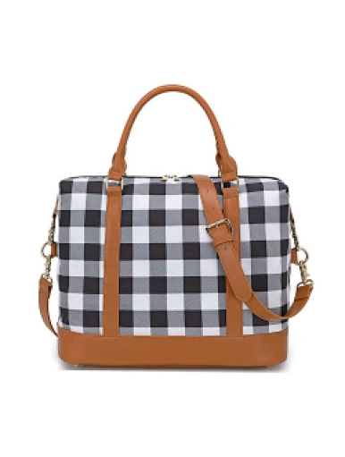 plaid weekend bag leather weekend travel bags
