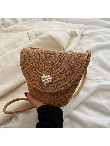 straw summer shoulder bag