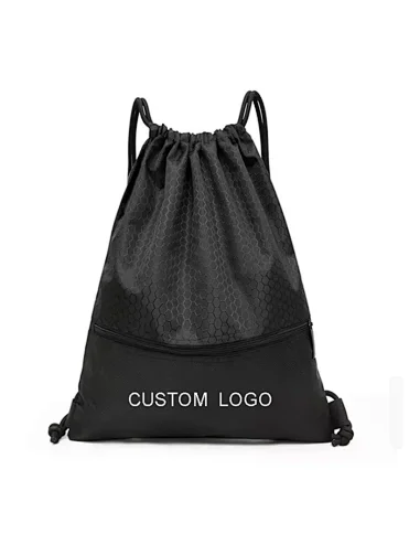 nylon waterproof drawstring backpack polyester sports storage drawstring bag