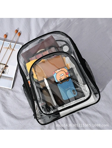 pvc transparent backpack