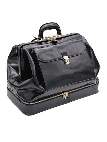 Vintage wholesale custom genuine leather doctor briefcase travel tote bag