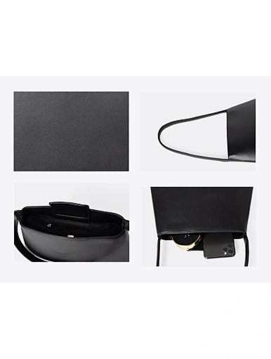 large tote leather logo handbag