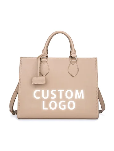 Design Sac a Main 2023 Luxury Designer Shoulder Office Handbags Zipper Leather Tote Bags with Custom Printed Logo Women Handbags