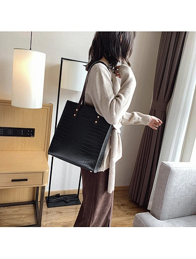 women pu leather tote bags